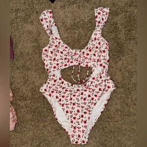 Floral Cutout Swimsuit
